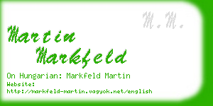 martin markfeld business card